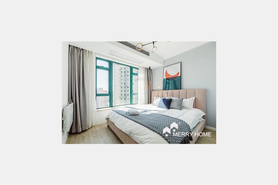 Modern 3 bedrooms in the Orientai Manhattan near Xujiahui with blacony
