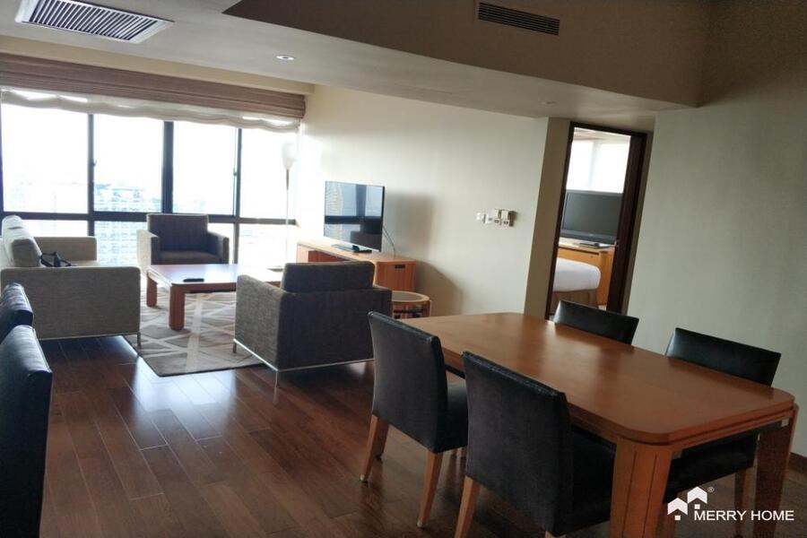 penthouse with large terrace in Shanghai Centre serviced apt